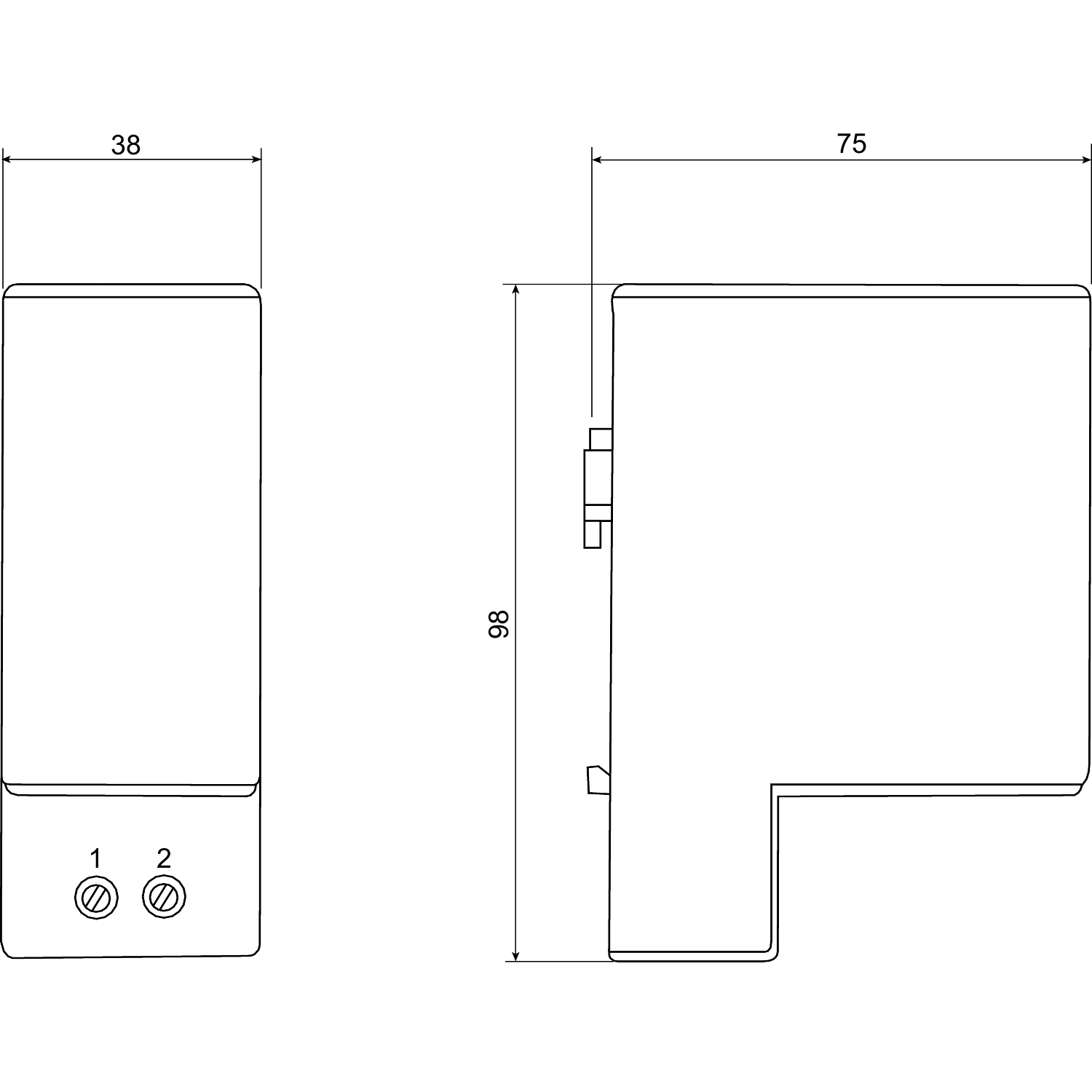 Schneider Electric Enclosure Heater, 12 → 24V dc, 20W Output, 98 x 38 x 75