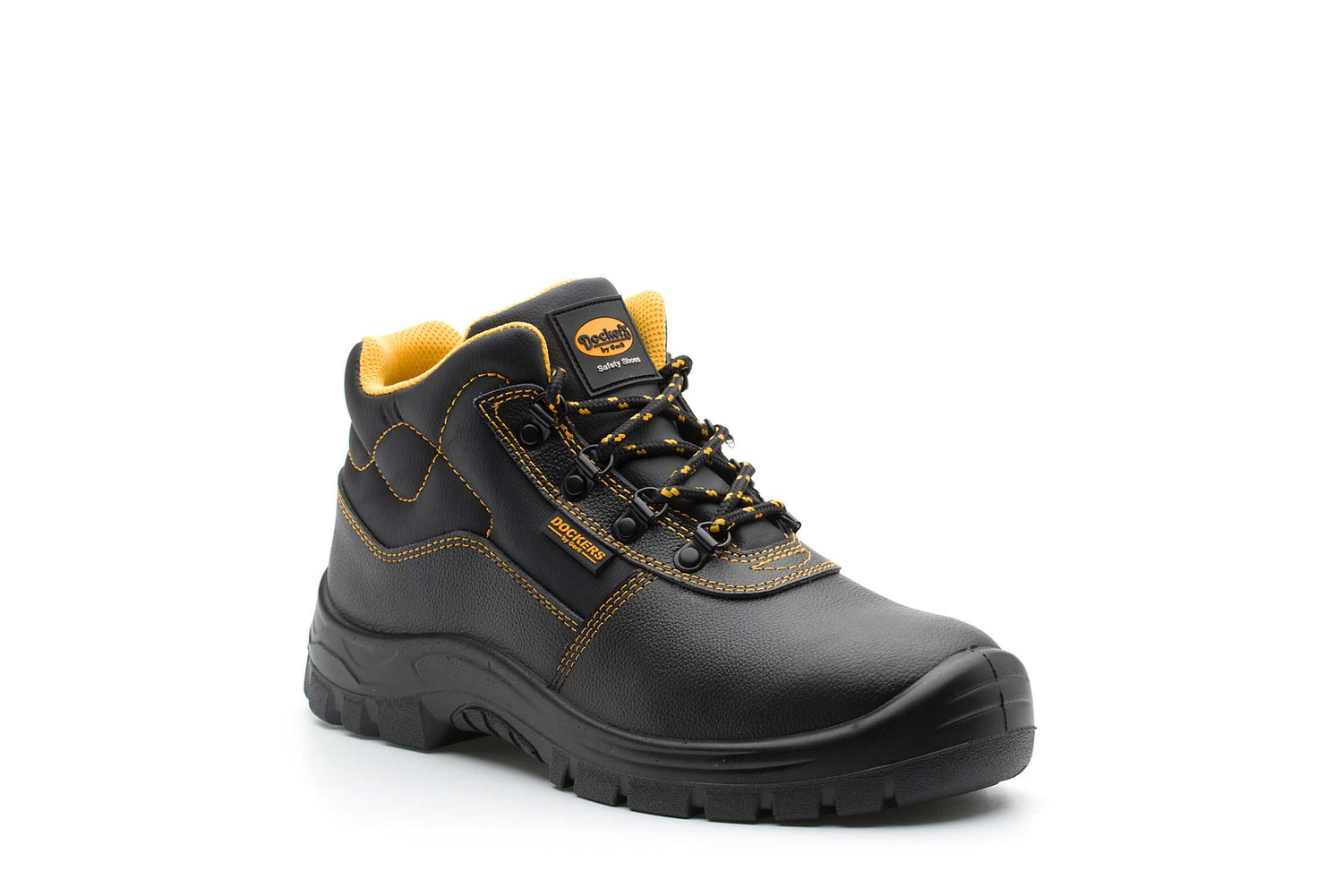 Dockers by Gerli BULLET S3 Unisex Black Steel Toe Capped Safety Shoes, UK 8, EU 42