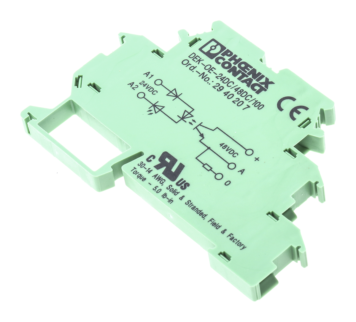 Phoenix Contact DEK-OE- 24DC/48DC/100 Series Solid State Relay, DIN Rail Mount