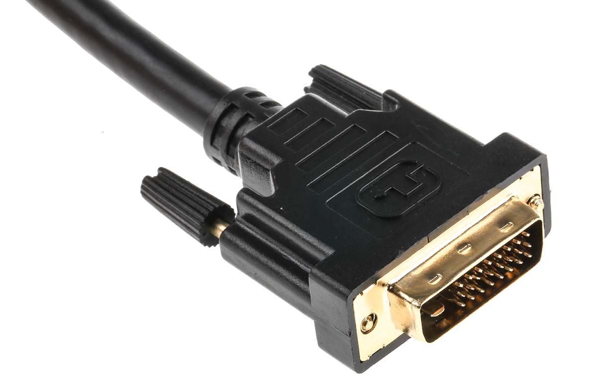 RS PRO, Male DVI-D Dual Link to Male DVI-D Dual Link  Cable, 3mBlack sheathFoil shielding