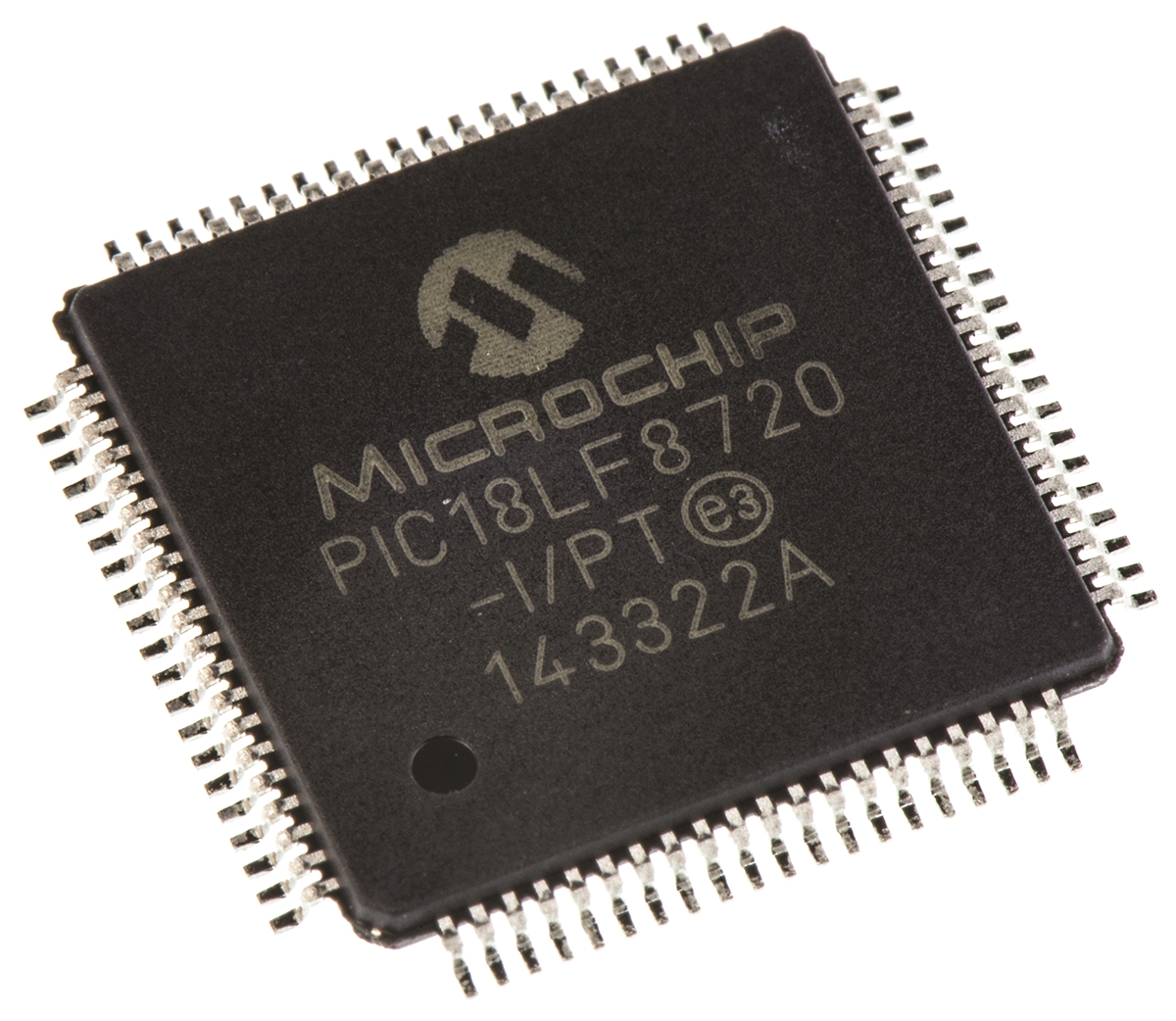 Microchip PIC18LF8720-I/PT, 8 bit PIC, PIC18LF8720 Microcontroller, 40 MHz, 128bit FLASH, 80-Pin TQFP