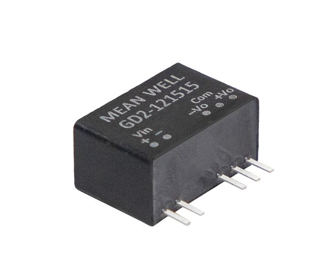 MEAN WELL GD2 DC-DC Converter, 20/-3.5V dc/ 9 → 90mA Output, 21.6 → 26.4 V dc Input, 1W, Surface Mount,