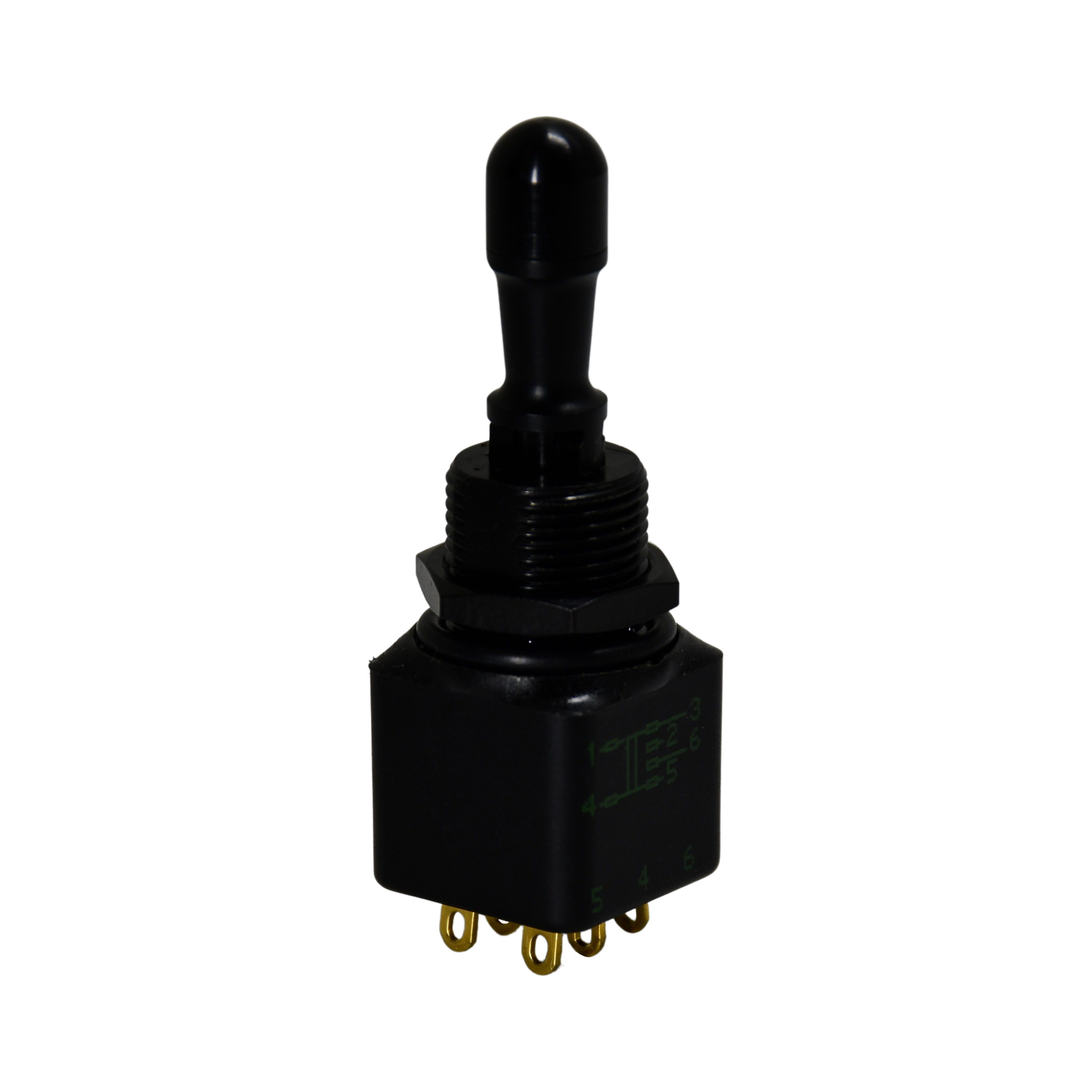 APEM Toggle Switch, Panel Mount, On-On-On, DPST, Solder Lug Terminal, 30V dc
