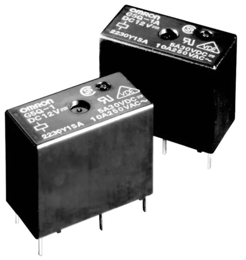 Omron PCB Mount Power Relay, 5V dc Coil, 10A Switching Current, SPDT