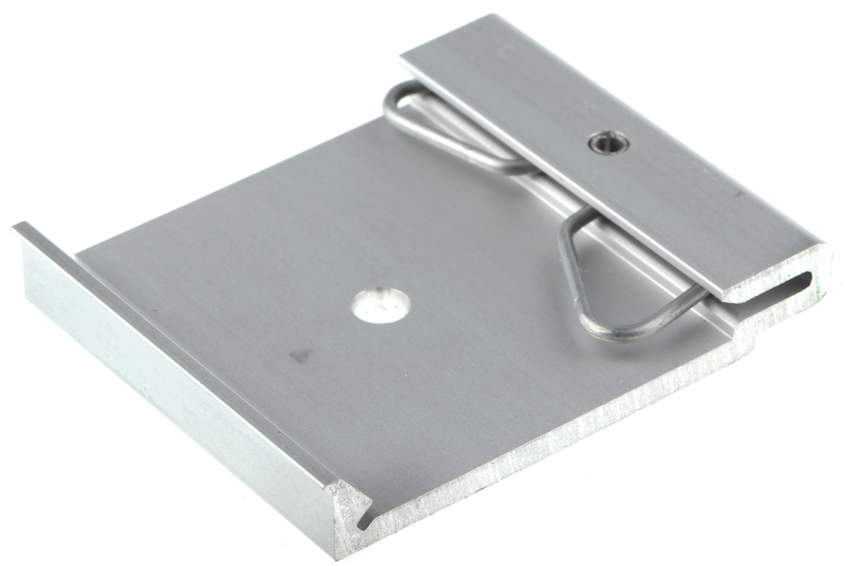 Hammond 1427 Series Aluminium DIN Rail Clip for Use with 35 mm DIN Rail, 42 x 8 x 51.36mm