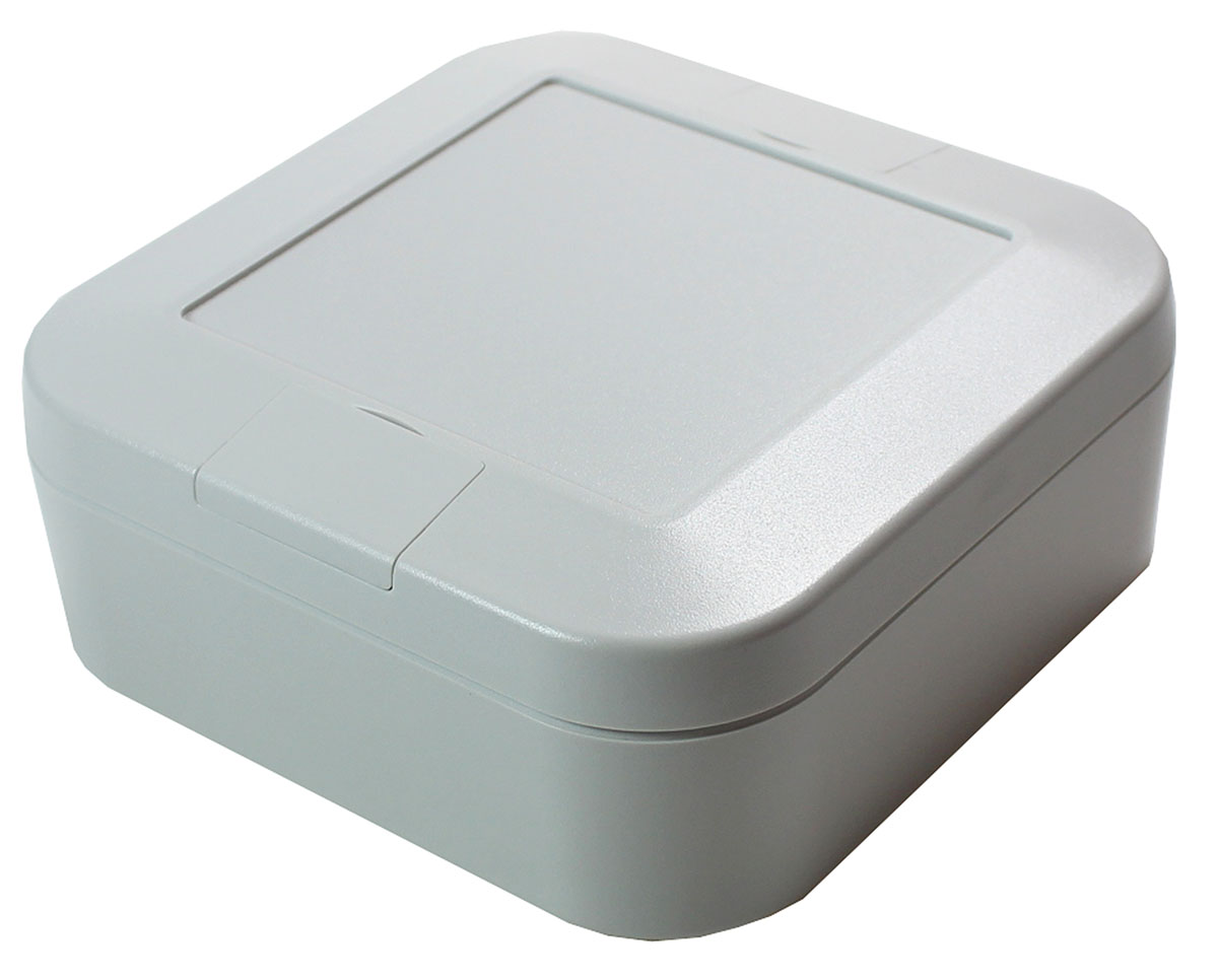 Takachi Electric Industrial WP Series Grey ASA Enclosure, IP67, Grey Lid, 100 x 100 x 40mm