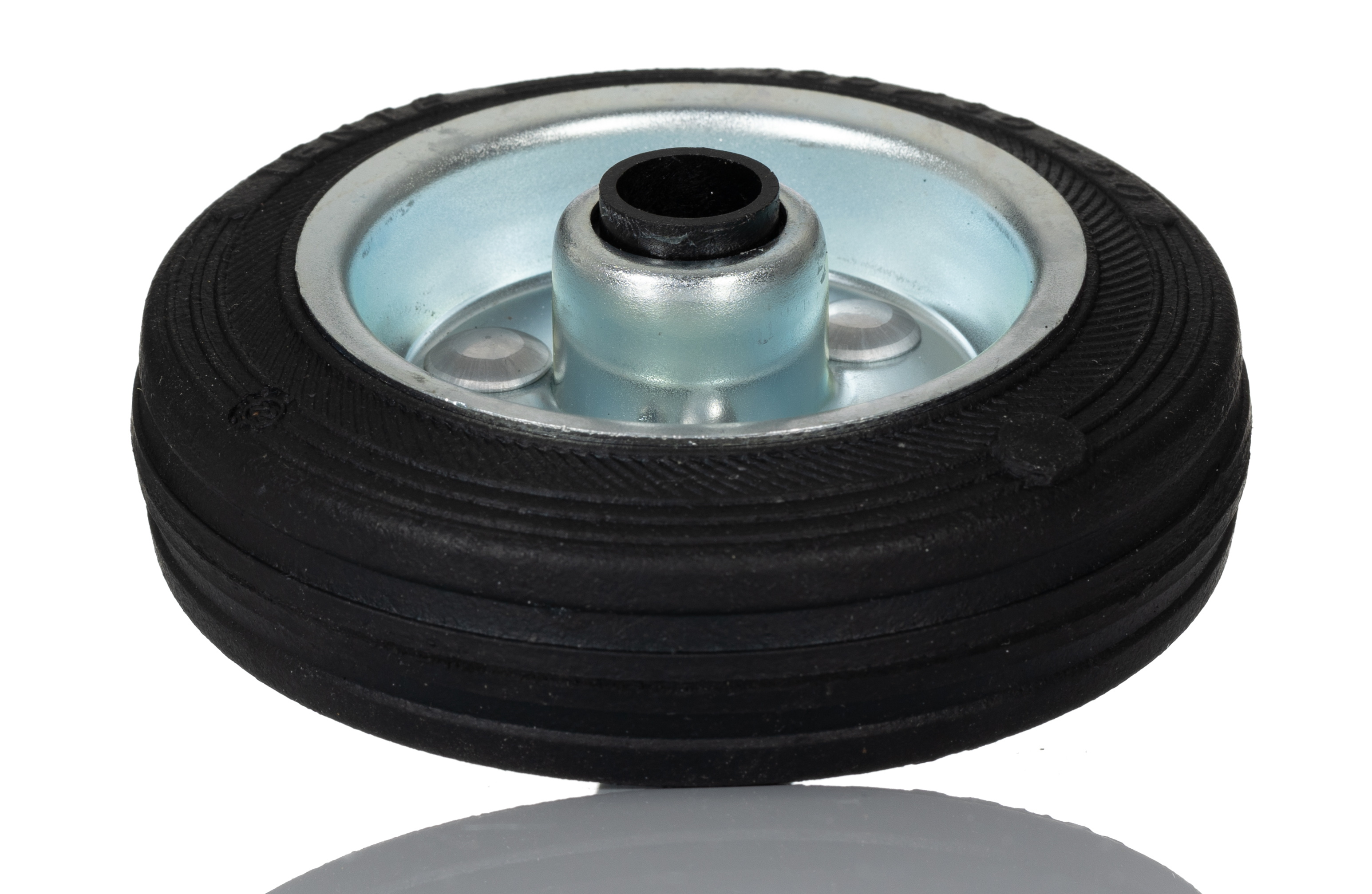 Tente Black Rubber Roller Bearing Trolley Wheel, 70kg