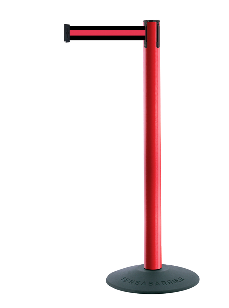 Tensator Black & Red Plastic Retractable Barrier, 2.3m, Black, Red Tape