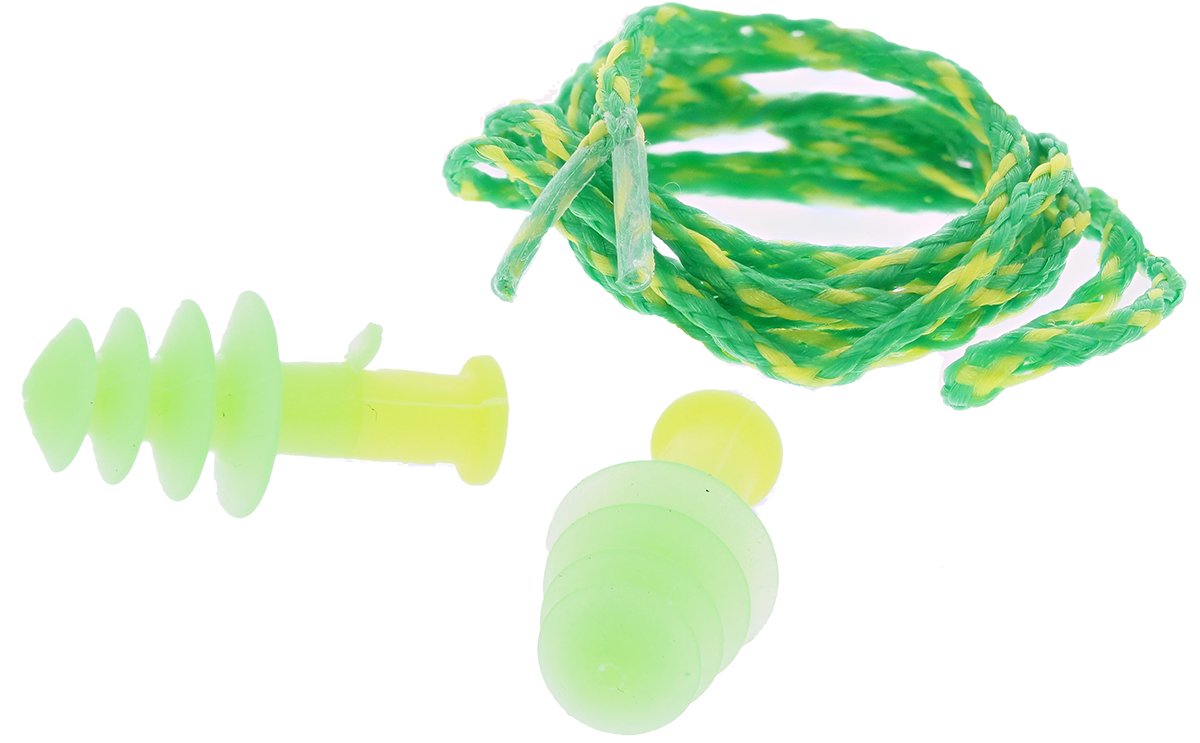 Honeywell Safety Green, Yellow Reusable Corded Ear Plugs, 28dB Rated, 1 Pairs