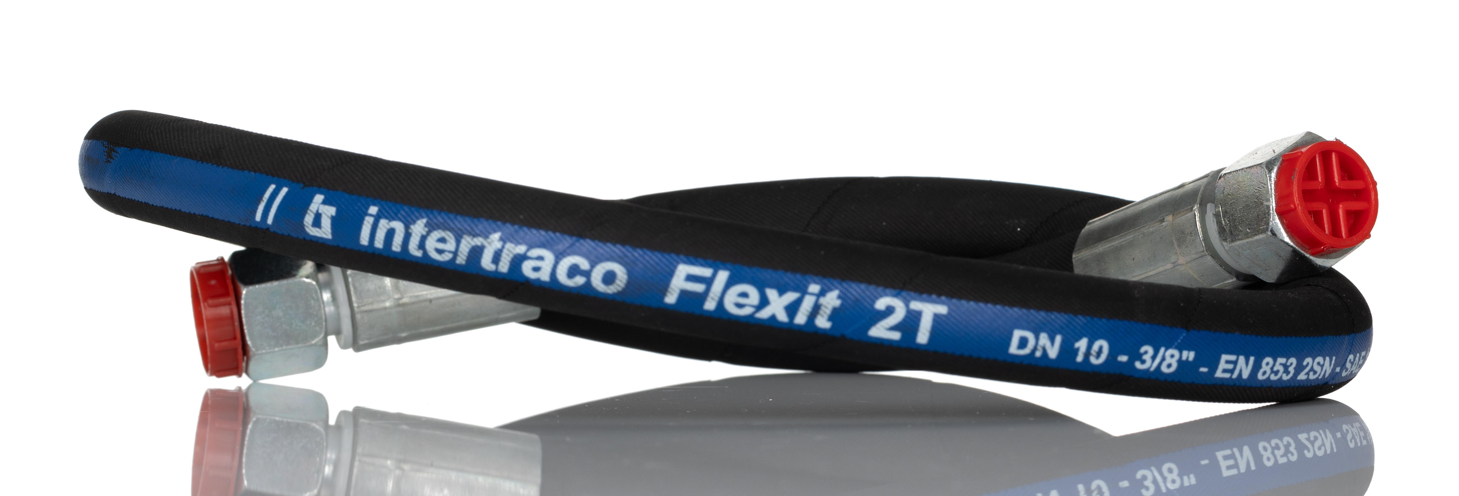 RS PRO 858mm Synthetic Rubber Hydraulic Hose Assembly, 330bar Max Pressure