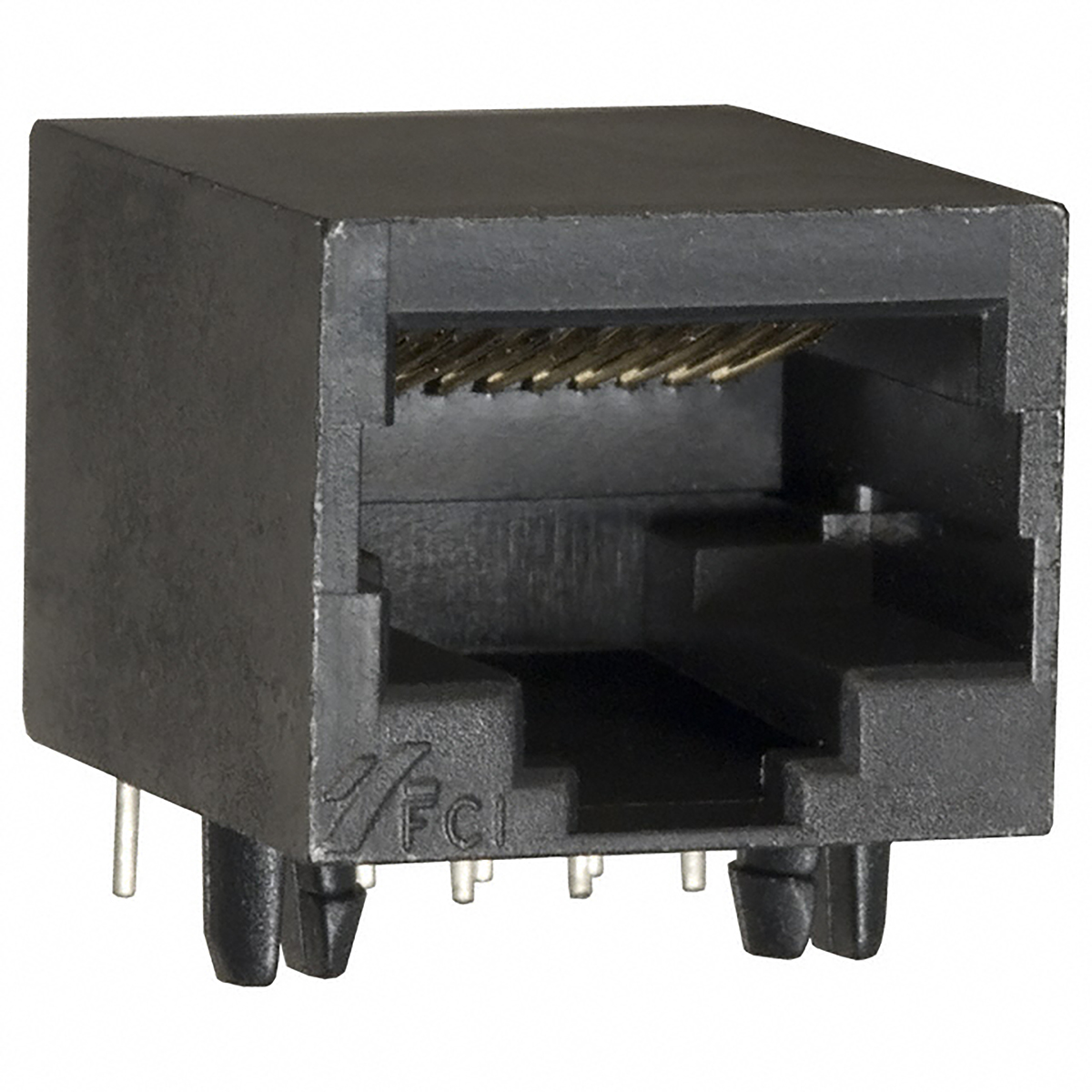 Amphenol Communications Solutions Female RJ45 Connector, Through Hole, Cat3 Right Angle 10P10C -Way