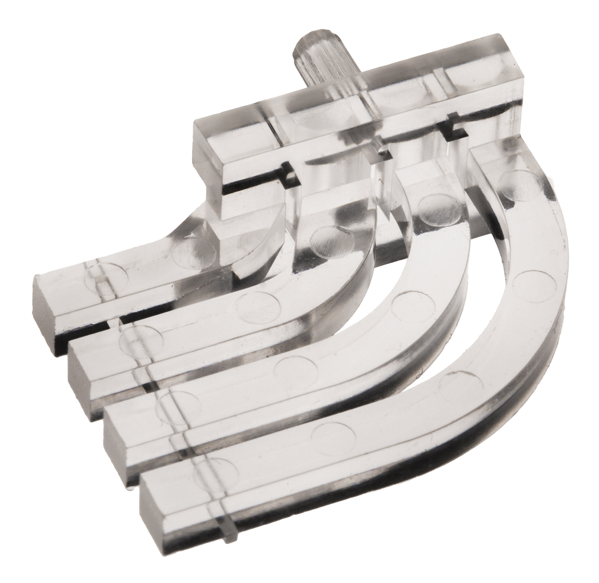 515-1023F Dialight, PCB Mounted 4-Way Right Angle LED Light Pipe, Quad-Level-Row Clear Square Lens