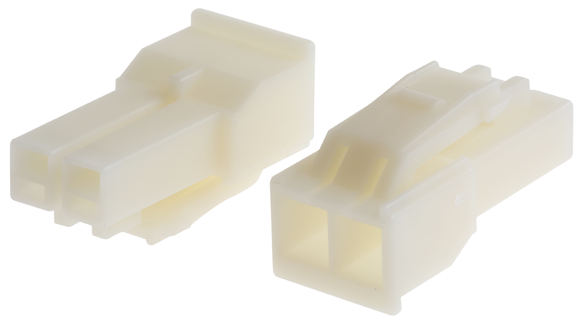 TE Connectivity, AMP Universal Power Male Connector Housing, 3.96mm Pitch, 2 Way, 1 Row