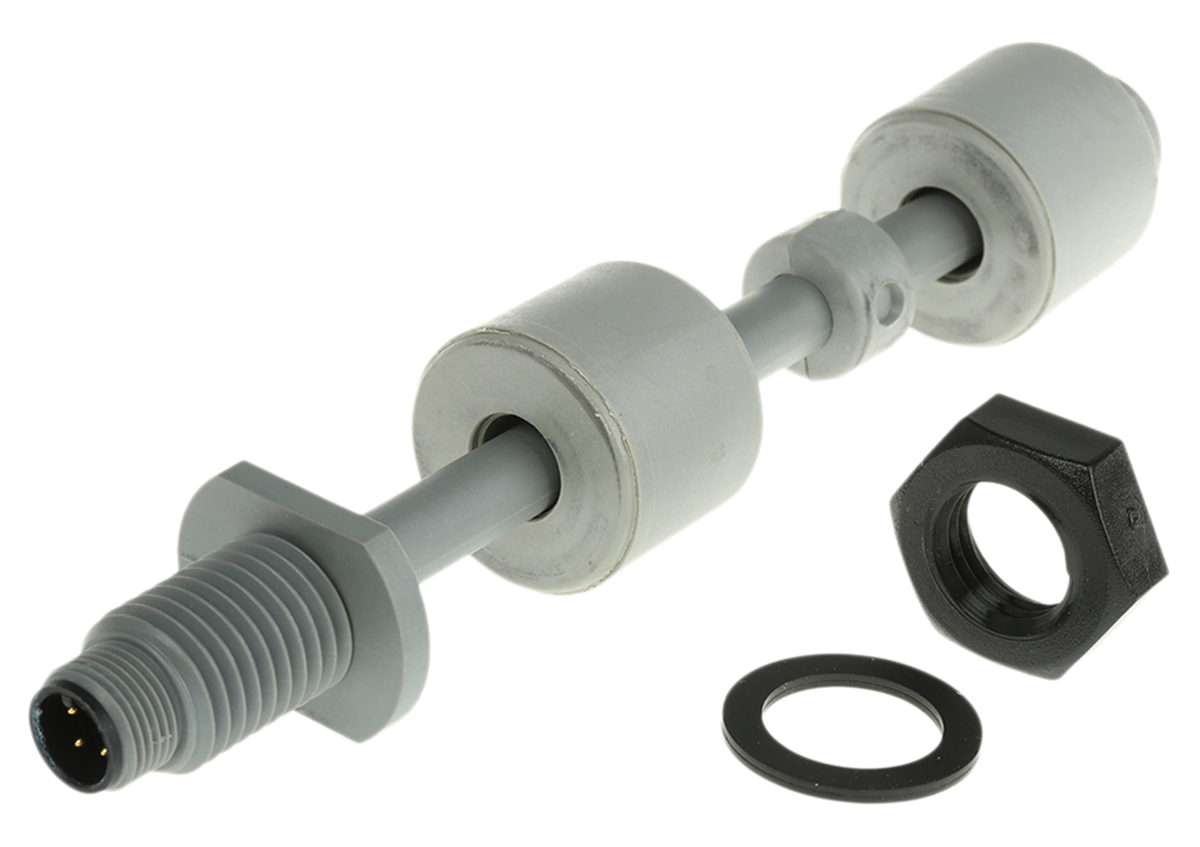 Sensata Cynergy3 RSF66P Series Vertical Polyphenylene Sulfide Float Switch, Float, 2NC, 240V ac Max, 120V dc Max