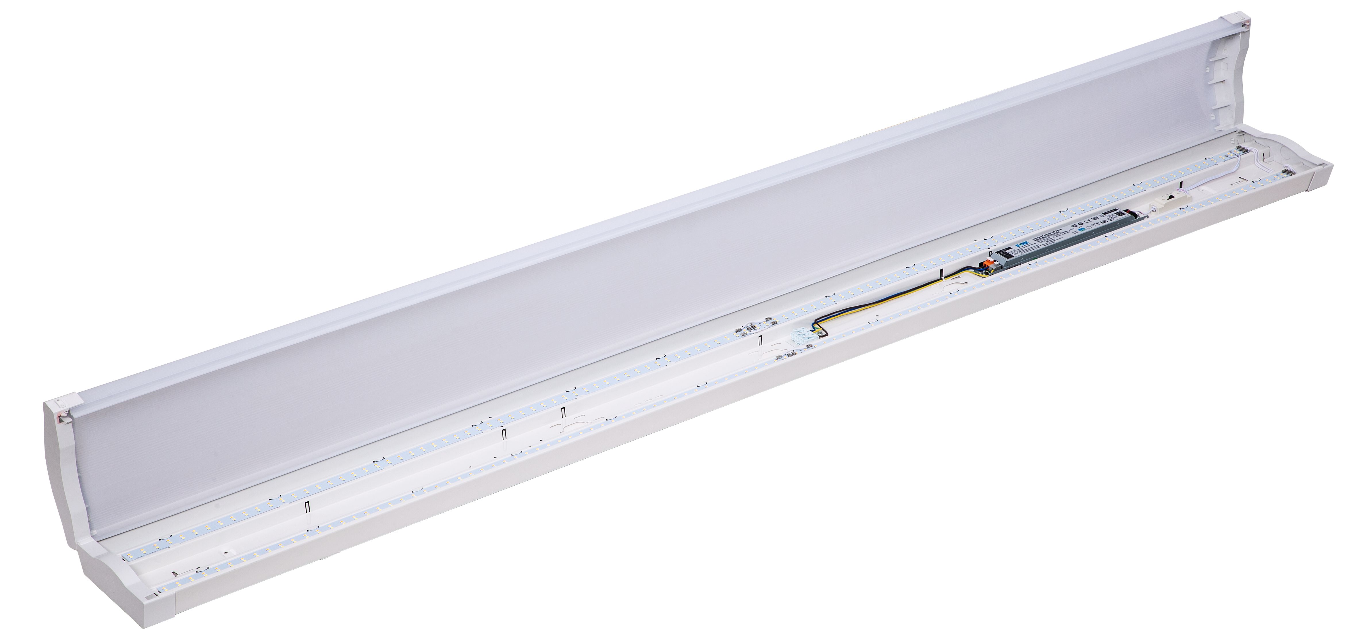 RS PRO 22, 28, 34, 40W LED Batten Light, 220 → 240 V Batten, 1 Lamp , 1500mm Long, IP20