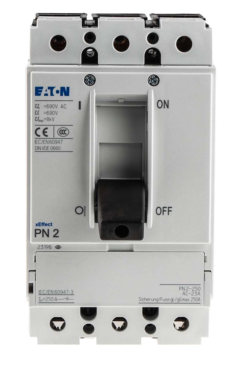 Eaton MCCB 3P 250A, Breaking Capacity 80 kA, Fixed Mount