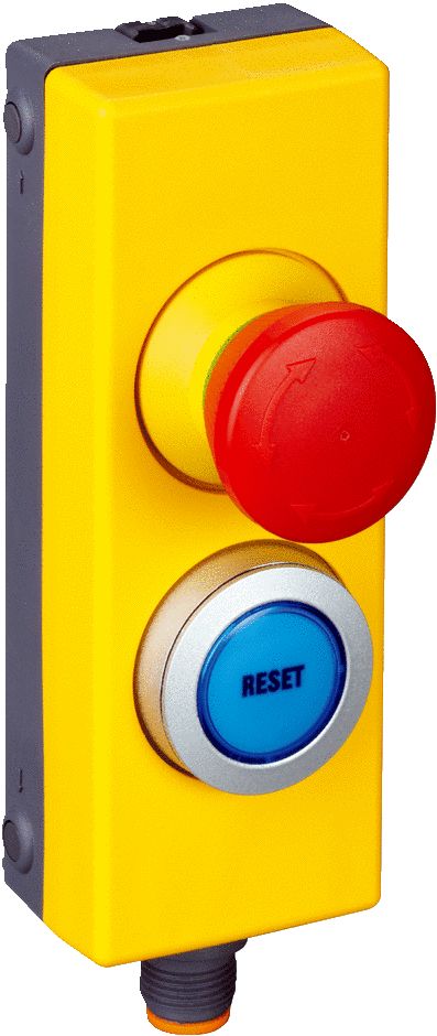 SICK ES11 Series Turn Release Emergency Stop Push Button, Panel Mount, 22mm Cutout, 2NC/1NO, IP65