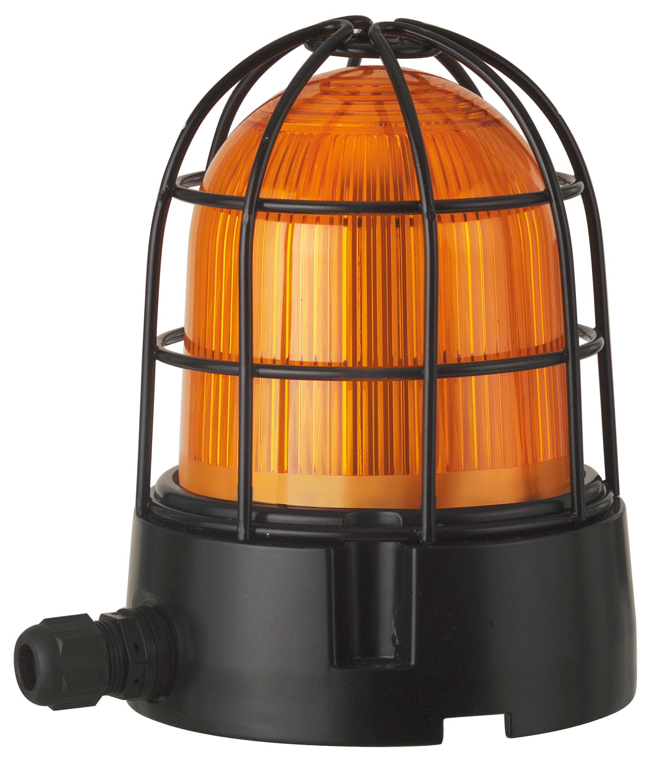 Werma 839 Series Yellow Flashing Beacon, 230 V, Base Mount, Xenon Bulb