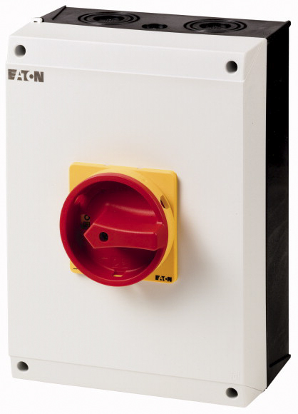 Eaton 3P Pole Surface Mount Isolator Switch - 100A Maximum Current, 55kW Power Rating, IP65