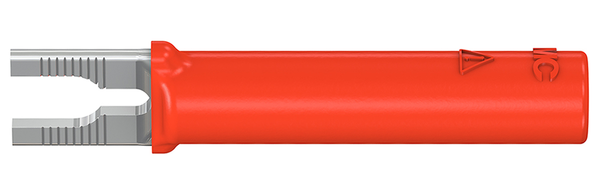 Staubli Insulated Crimp Spade Connector, Red