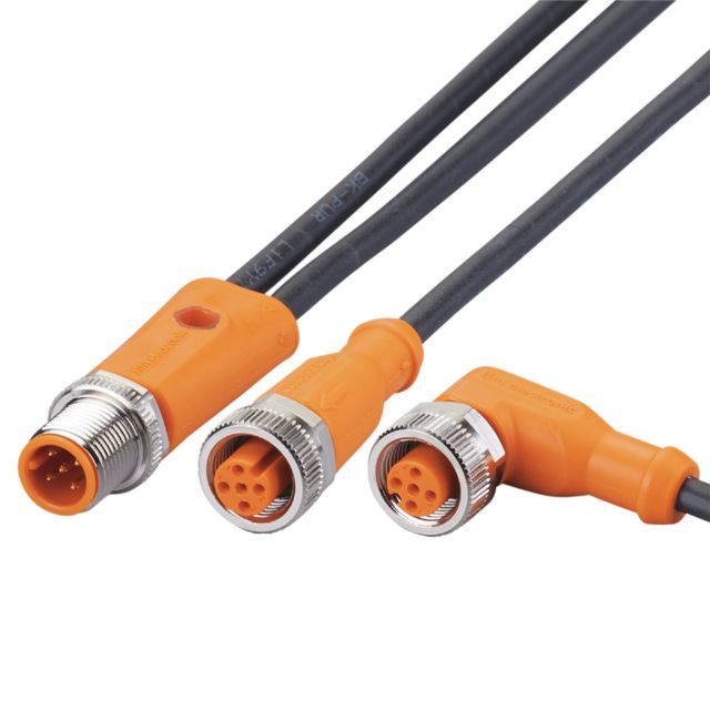 ifm electronic Male 5 way M12 to Female 5 way M12 Communication Cable, 0.1 m