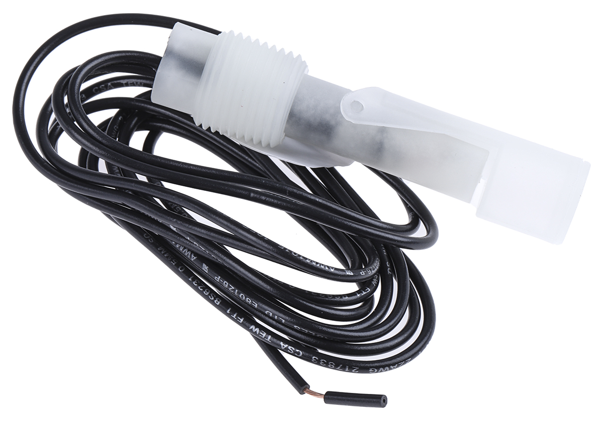 Sensata Cynergy3 RSF80 Series External Polypropylene Float Switch, Float, 1m Cable, SPNO, 240V ac Max, 120V dc Max