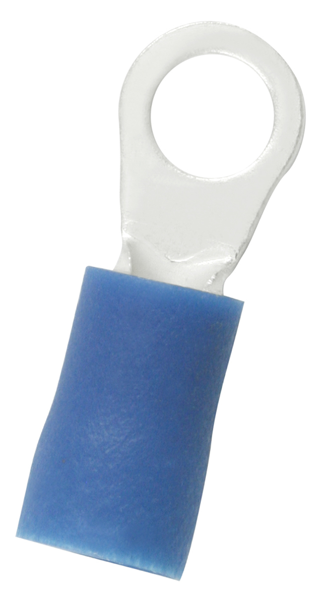RS PRO Insulated Ring Terminal, 4.3mm Stud Size, 1.5mm² to 2.5mm² Wire Size, Blue