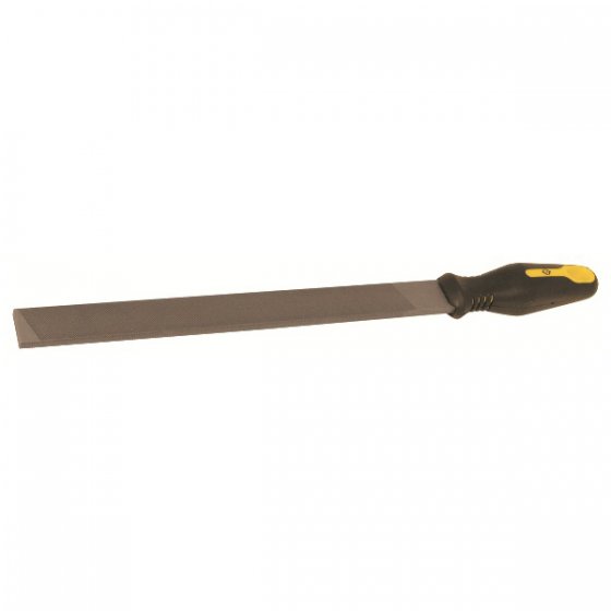 CK 250mm, Single Cut, Flat Engineers File With Soft-Grip Handle