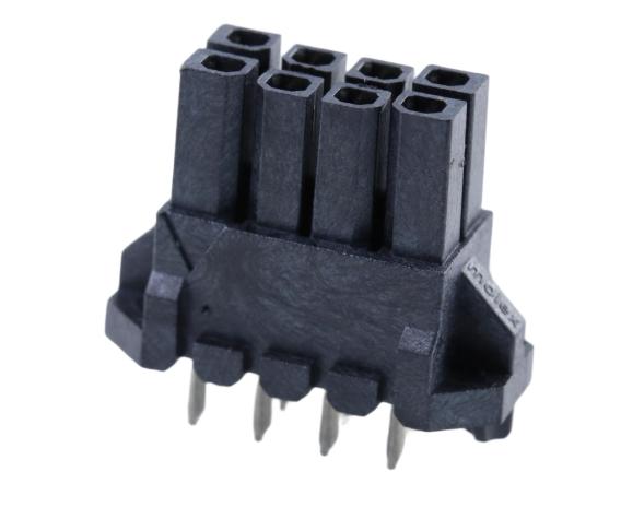 Molex 44769 Series Vertical Through Hole PCB Header, 8 Contact(s), 3 mm Pitch, 2 Row, Shrouded