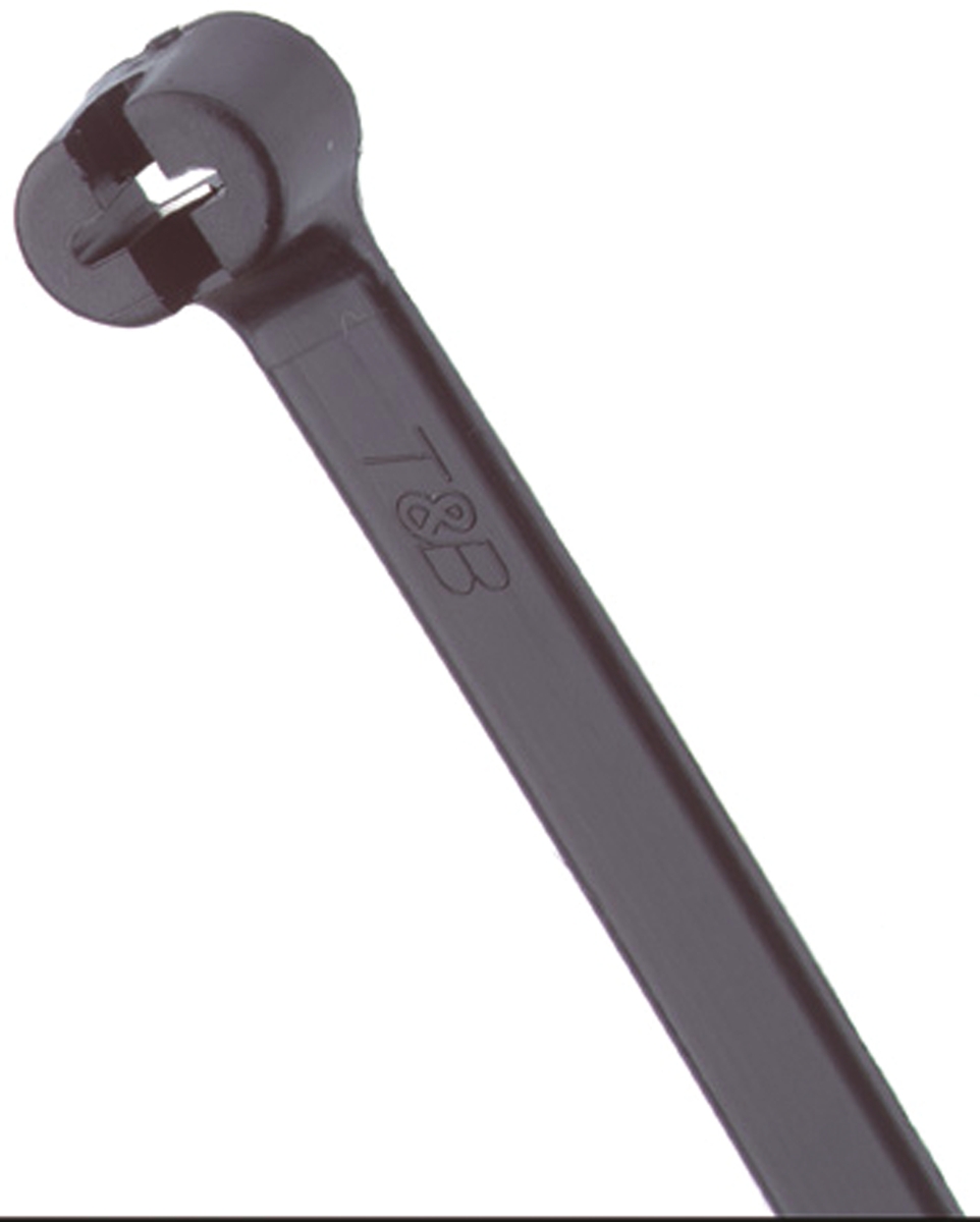 Thomas & Betts Cable Ties, Weather Resistant, 139.7mm x 3.56 mm, Black Nylon, Pk-1000