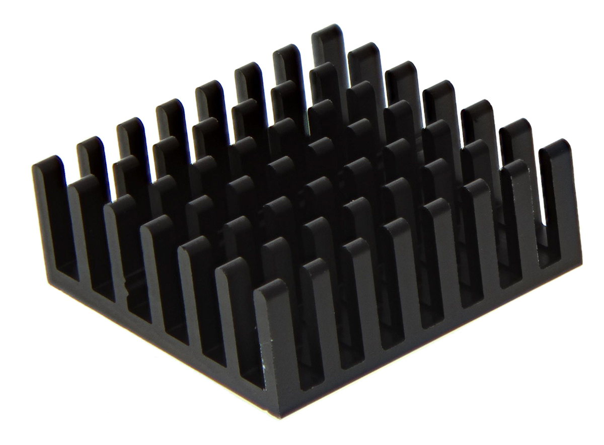 Fischer Elektronik Heatsink, Universal Square Alu, 18.5K/W, 27 x 27 x 10mm, Adhesive Foil, Conductive Foil