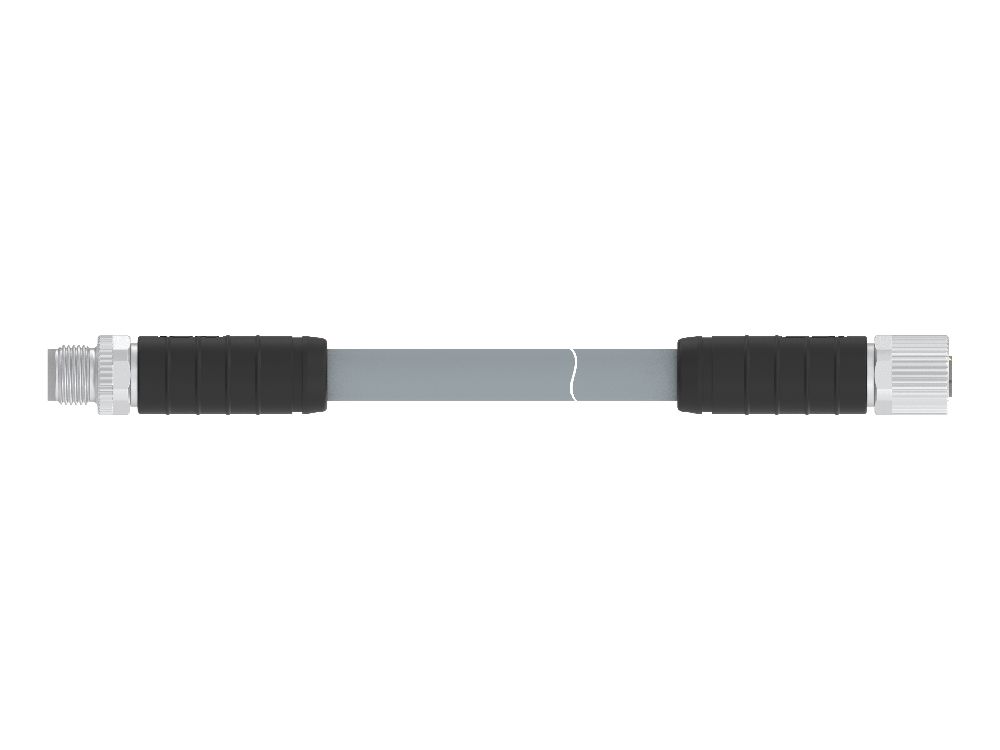 TE Connectivity Male 5 way M12 to Female 5 way M12 Sensor Actuator Cable, 2 m