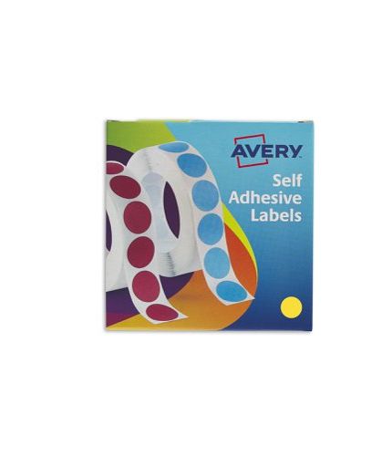 Avery Yellow Adhesive High Visibility Label Sheet, Pack of 1120EA