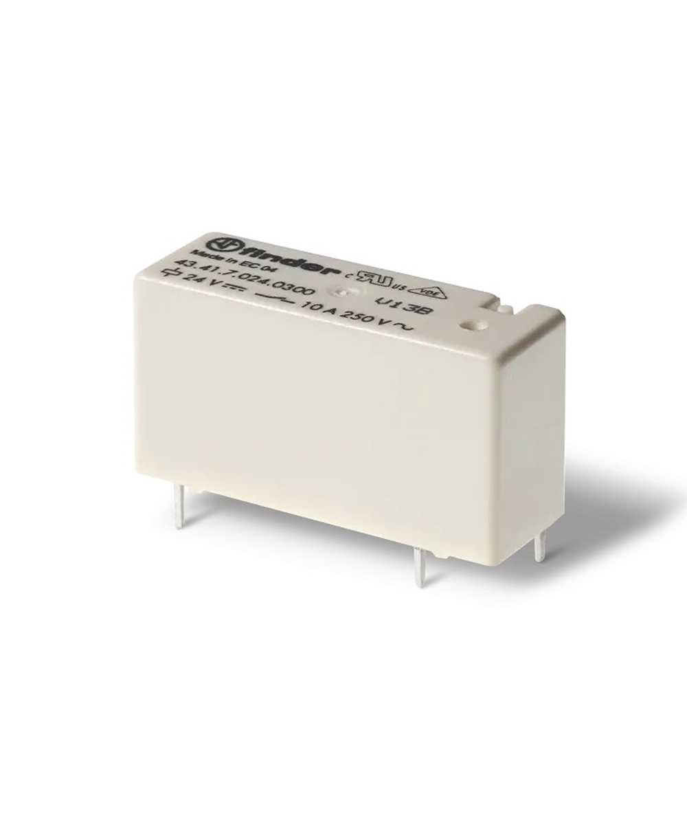 Finder PCB Mount Power Relay, 24V dc Coil, 10A Switching Current, SPDT