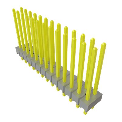 Samtec TSW Series Straight Through Hole PCB Header, 26 Contact(s), 2.54 mm Pitch, 2 Row, Unshrouded