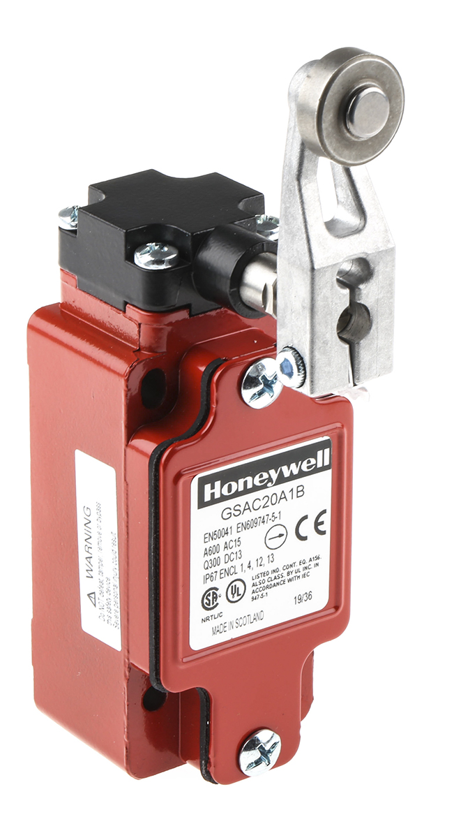 Honeywell GSA Series Roller Limit Switch, 2NO/2NC, IP67, 4P, Metal Housing, 600V ac Max