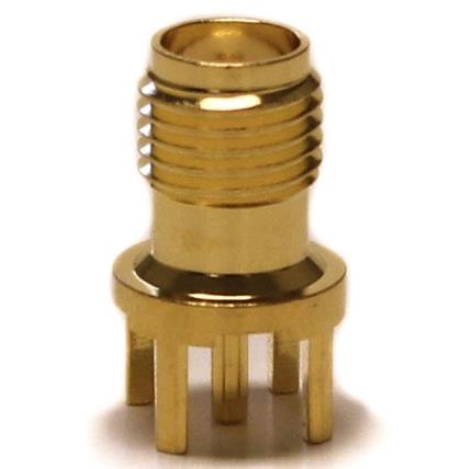 Mueller Electric, Jack PCB Mount SMA Connector, 50Ω, Solder Termination, Straight Body