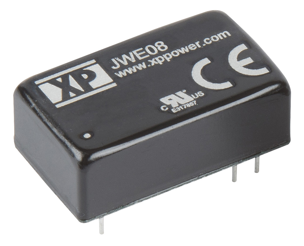 XP Power JWE08 DC-DC Converter, 5V dc/ 1.6A Output, 9 → 36 V dc Input, 8W, Through Hole, +105°C Max Temp -40°C