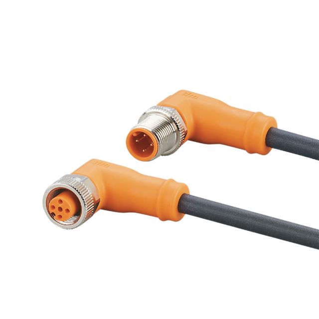 ifm electronic Male 4 way M12 to Female 5 way M12 Communication Cable, 5 m