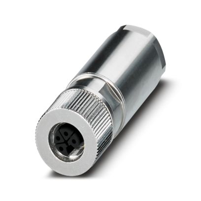 Phoenix Contact, SACC-M12FSL-4PL-CM SH IP65 Silver Cable Mount 4P Power Connector Socket, Rated At 16A, 63 V dc