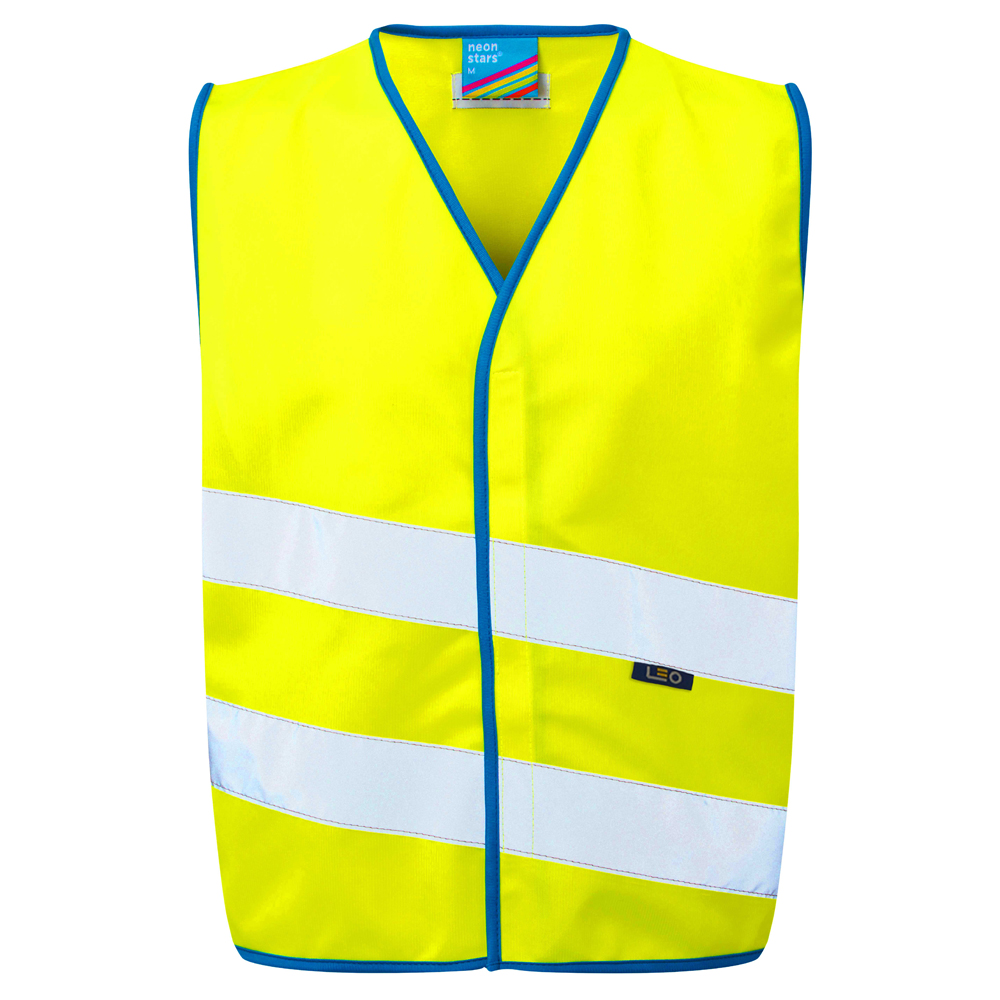 Leo Workwear Yellow Hi-Vis Junior Hi Vis Vest, M