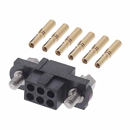 HARWIN M80 Connector Kit Containing 6 Barrel Crimp Contacts Loose, Crimp Shell, Housing with Hexagonal Slotted
