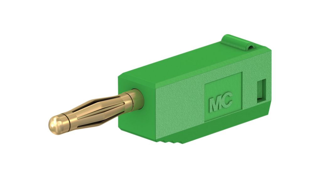 Staubli Green Plug Banana Plug, 2mm Connector, Solder Termination, 10A, 30 → 60V, Gold Plating