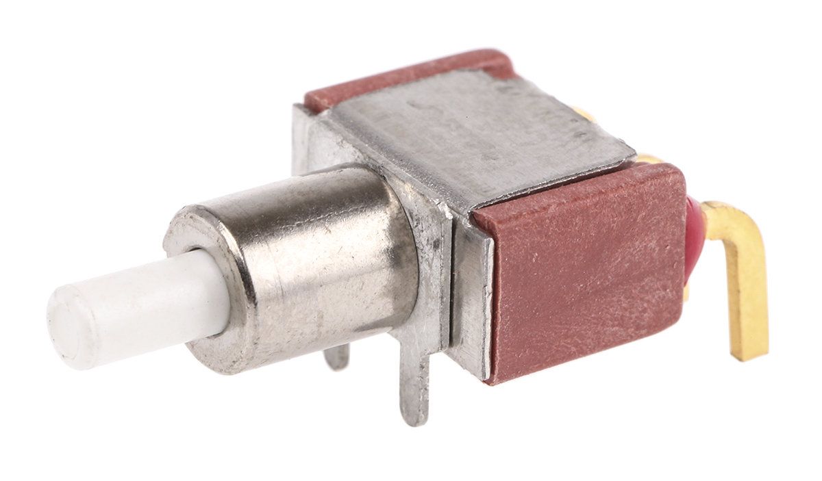 C & K Push Button Switch, Momentary, PCB, SPDT, IP40