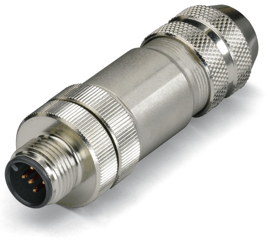 WAGO Industrial Circular Connectors, 5 Contacts, Plug-In, M12 Connector, Plug, Male, IP67, 756 Series