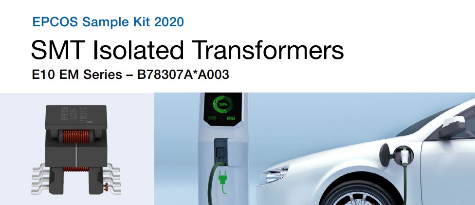 EPCOS Surface Mount Pulse Transformer 1:1.08 Turns Ratio, 100μH Prim. Inductance