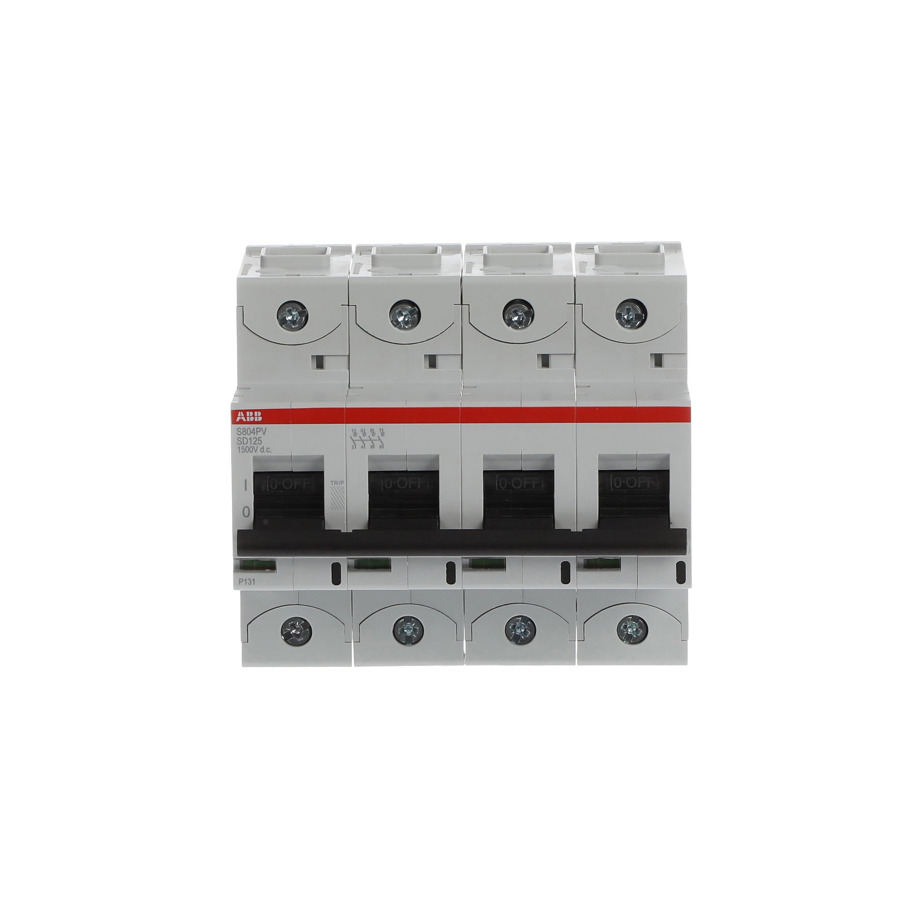 ABB S800PV MCB, 4P, 125A, 1500V DC, 5 kA Breaking Capacity