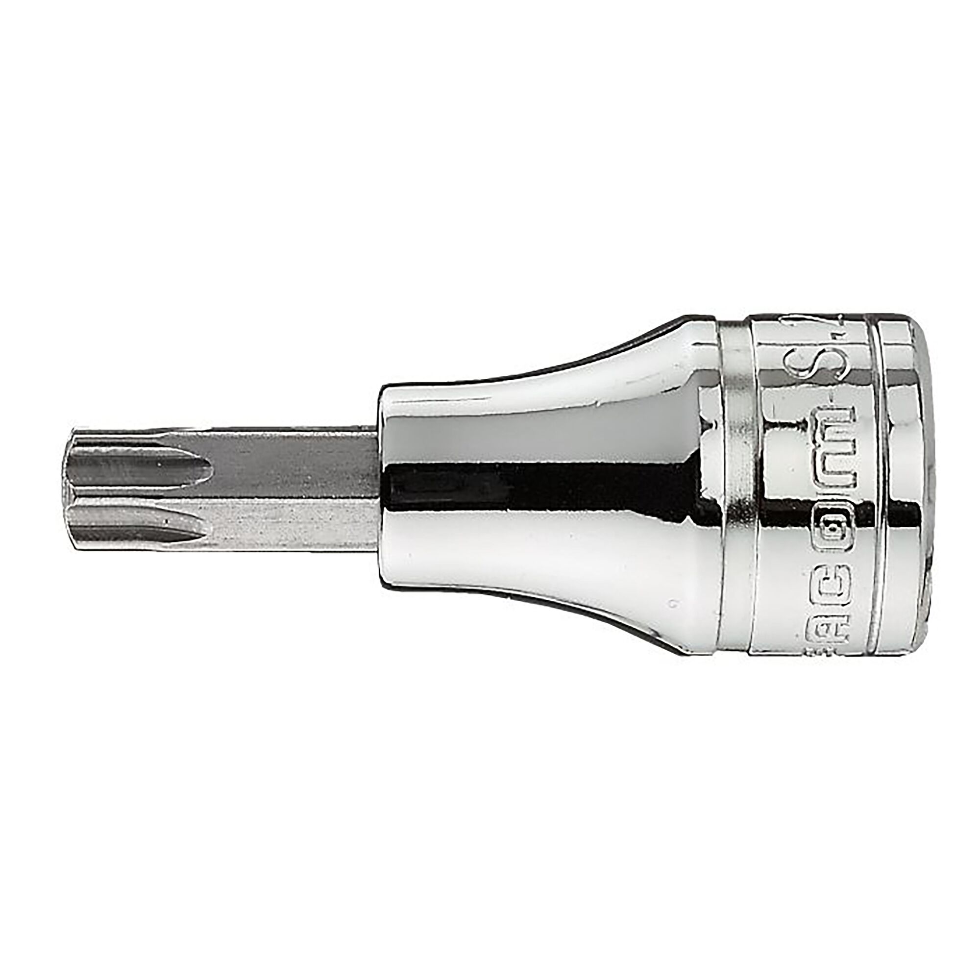 Facom 3/8 in Drive 7.77mm Bit Socket, Torx Bit, T45, 52.5 mm Overall Length