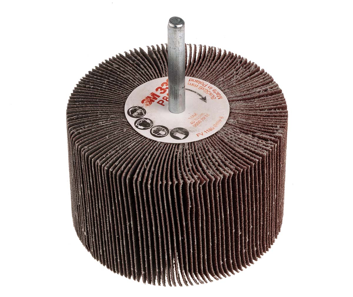 3M Aluminium Oxide Flap Wheel, 80mm Diameter, P80 Grit