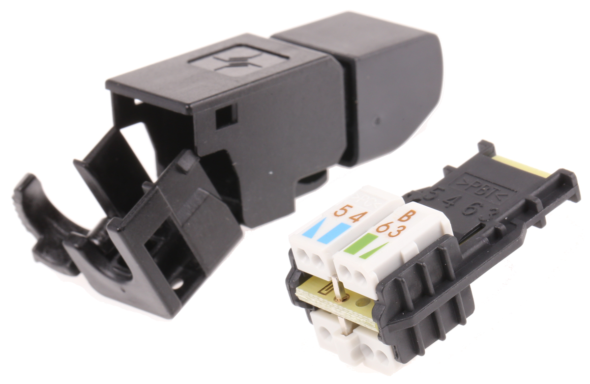 Telegartner UFP8 Series Male RJ45 Connector, Cable Mount, Cat6a, UTP Shield Straight